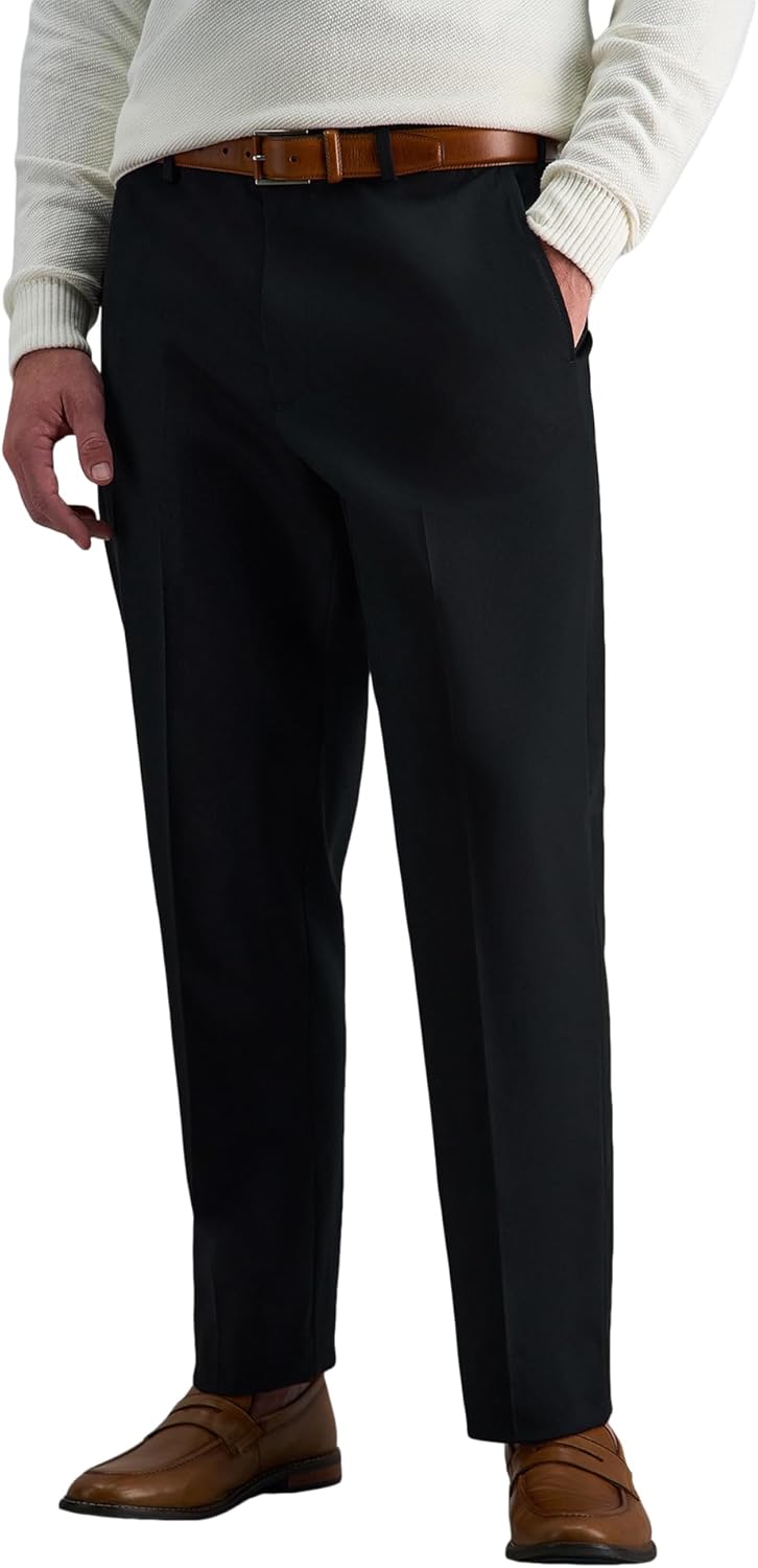 Men's Premium No Iron Khaki Classic Fit Flat Front Casual Pant (Regular and Big & Tall Sizes)