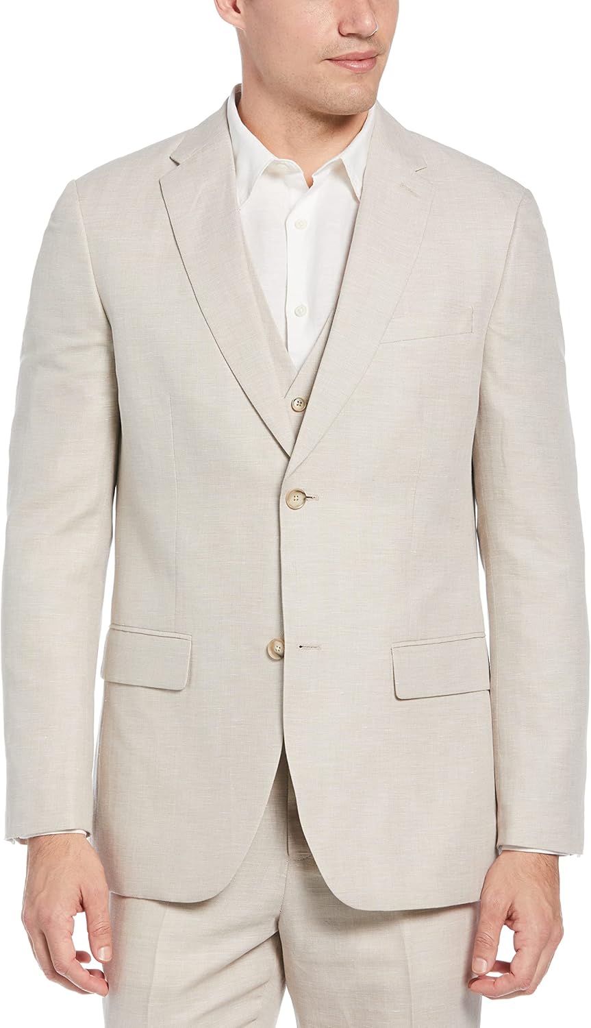Men's Linen-Blend Chest Pocket Suit Jacket (Available in Big & Tall)